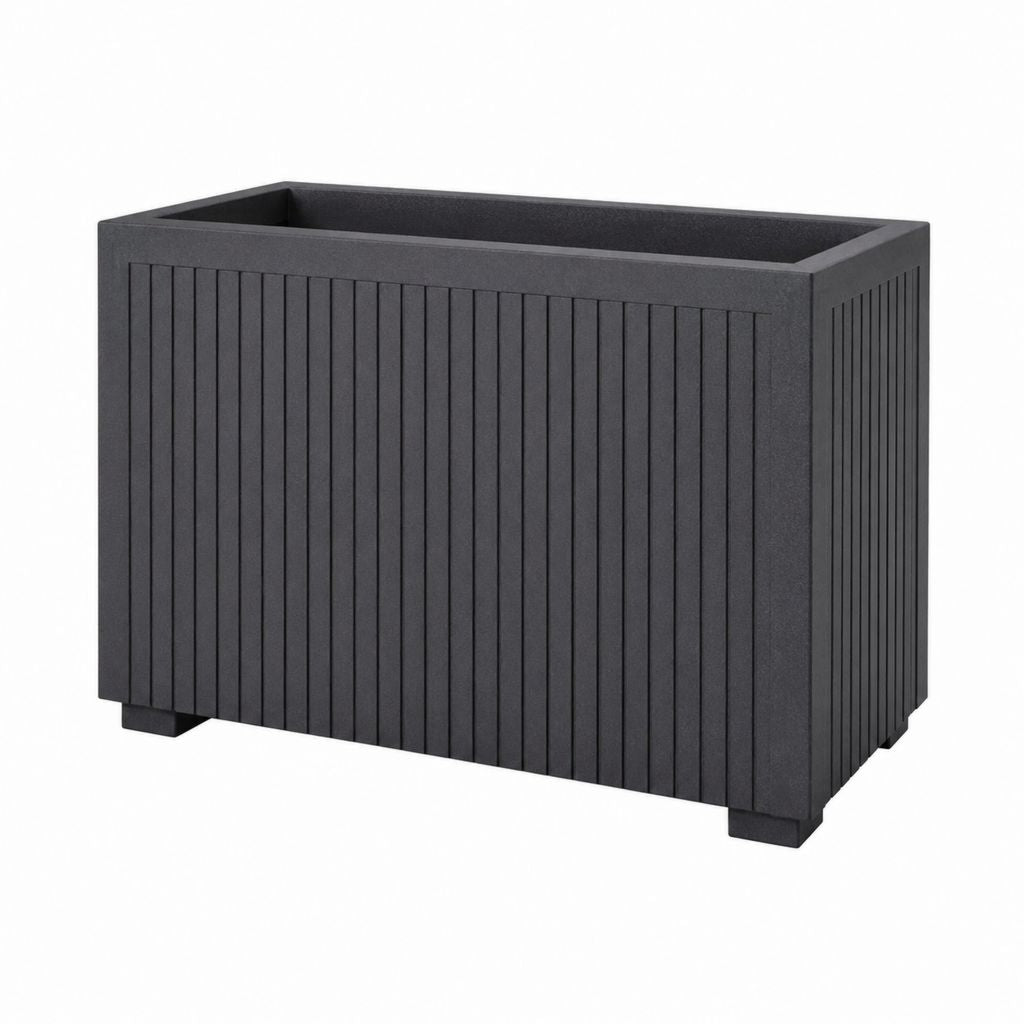 Pflanzkübel rechteckig Anthrazit WPC 80 x 40 x 45 cm