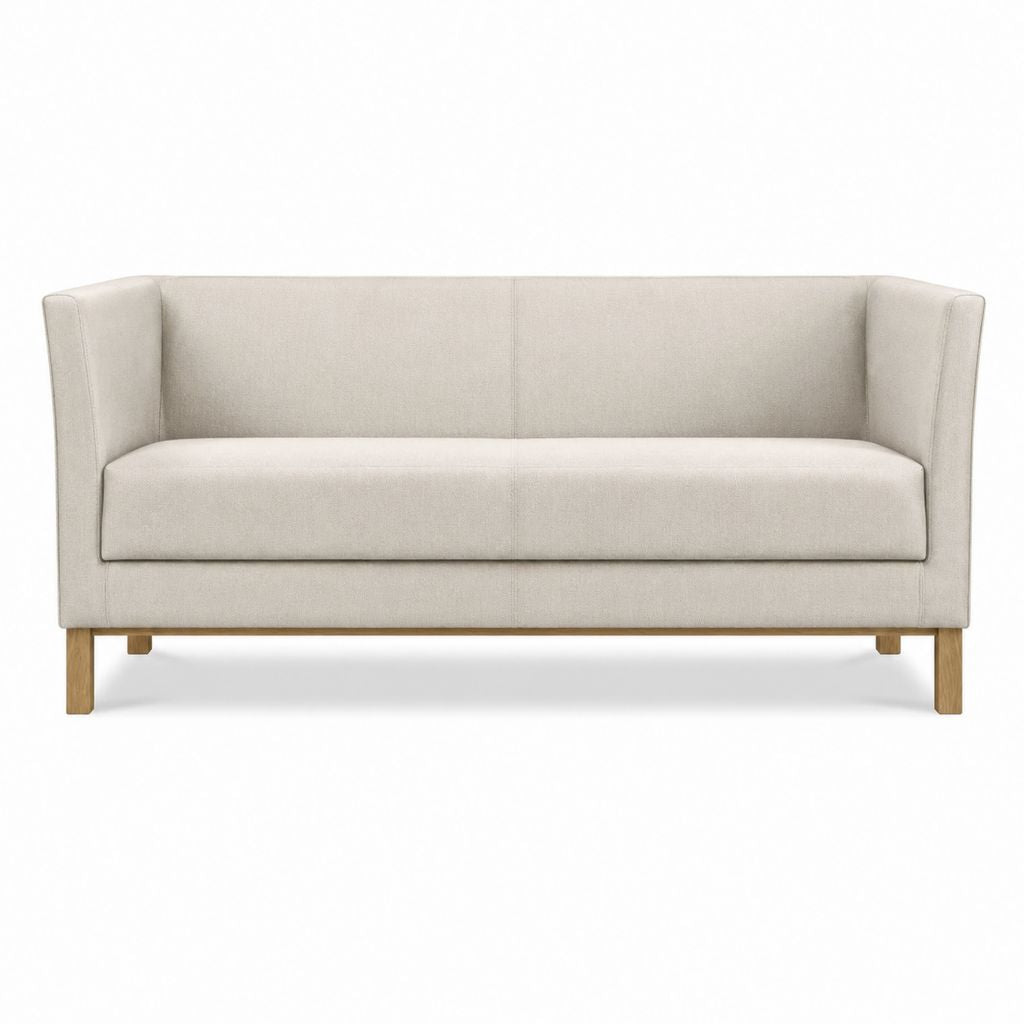 2-Sitzer Sofa Beige Polyester Rechteckig 140 x 78 x 78 cm