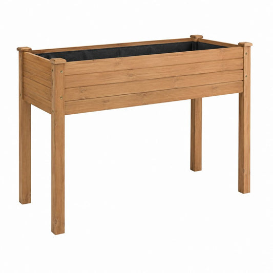 Hochbeet Pflanzkasten aus massivem Akazienholz Braun rechteckig 100 x 50 x 80 cm