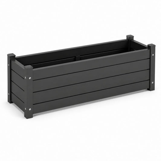 Hochbeet Pflanzkasten Schwarz Polypropylen rechteckig 100 x 40 x 40 cm