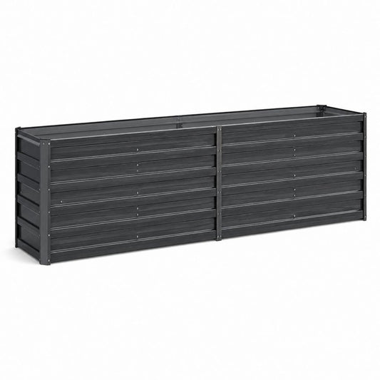 Hochbeet Anthrazit WPC und pulverbeschichteter Stahl rechteckig 240 x 60 x 60 cm