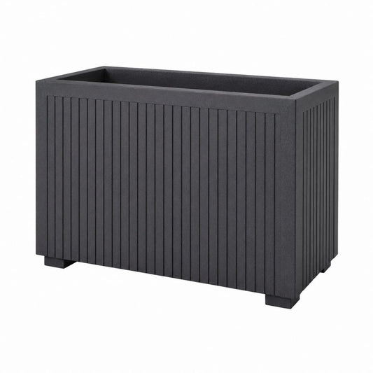 Pflanzkübel rechteckig Anthrazit WPC 80 x 40 x 45 cm