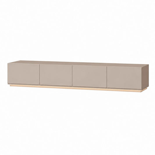TV-Lowboard Beige MDF rechteckig 200 x 40 x 45 cm mit 4 Türen