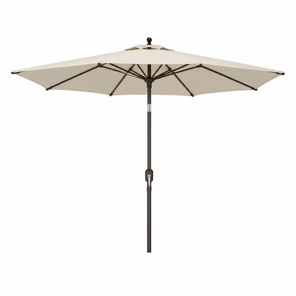 Gartenschirm Sonnenschirm Beige Polyester Stahl rund Ø 300 cm