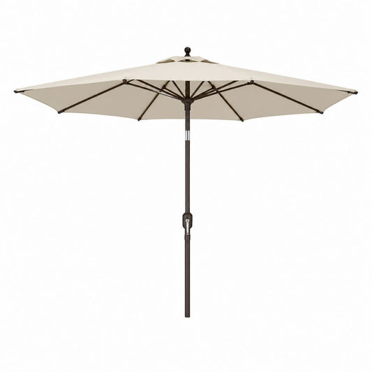 Gartenschirm Sonnenschirm Beige Polyester Stahl rund Ø 300 cm
